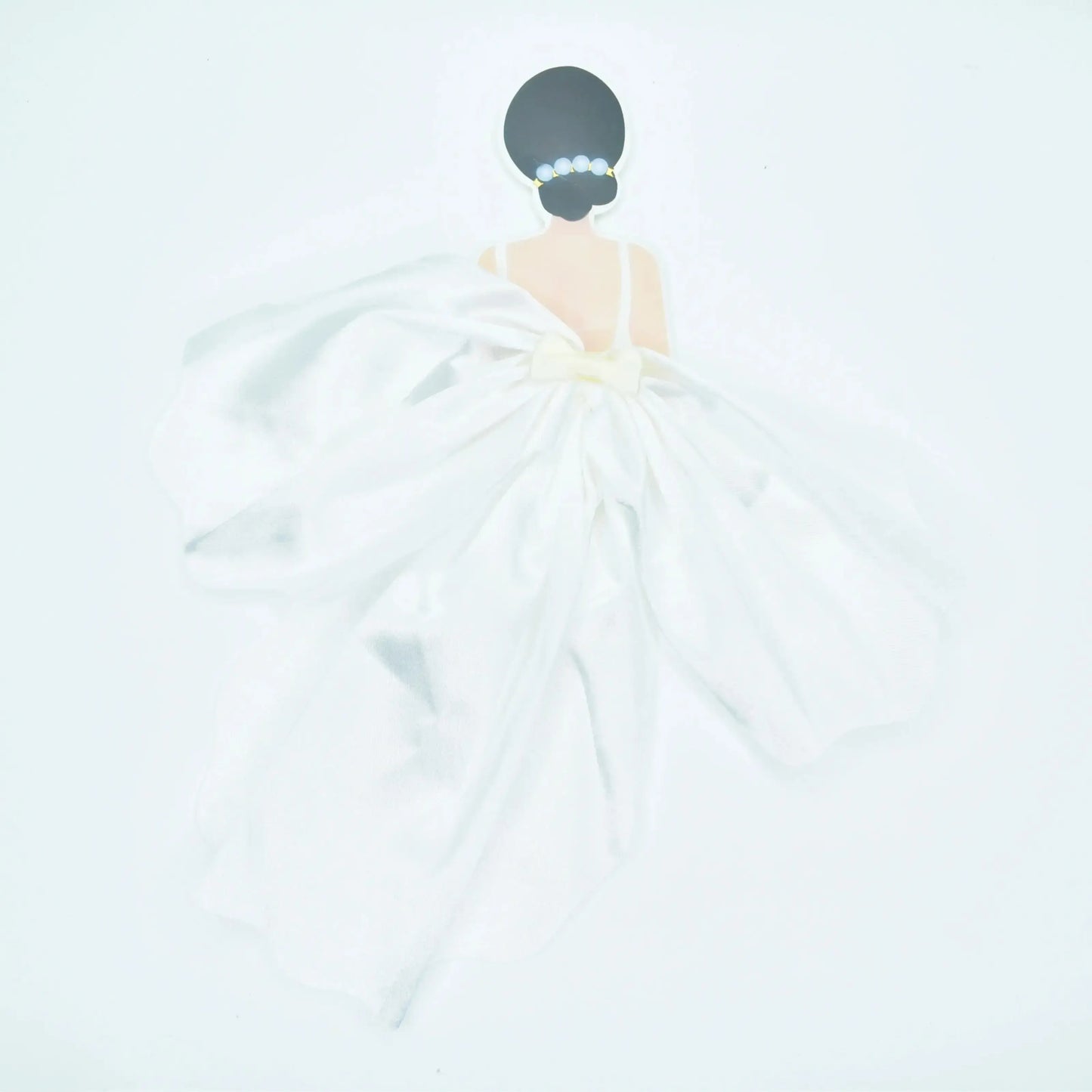 Multicolour Lady With Gown Cake Topper Tpr160