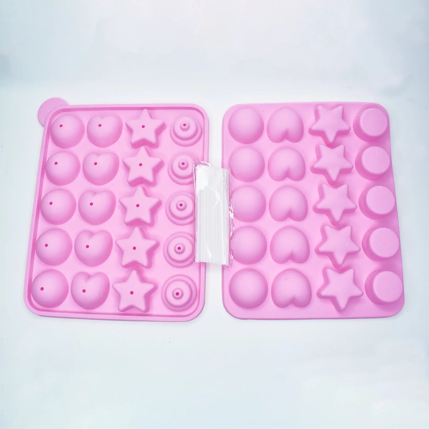 25 In1 Star Heart Lollipop Chocolate Mold Cm182