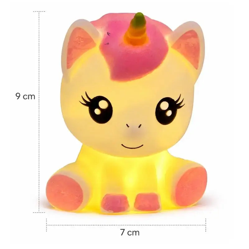 Cute Unicorn Led Cake Topper Light – Soft Heavy Rubber Glow Decoration Ctt074