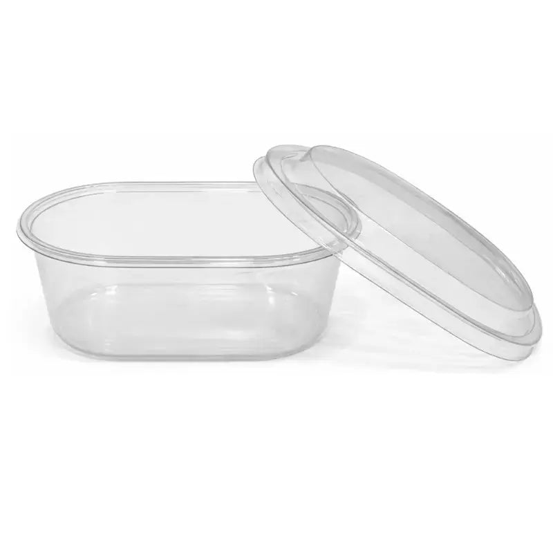 Rectangular Pvc Container With Lid 50 Pieces Pack – 5 9 Inch Clear Food Box Cl092