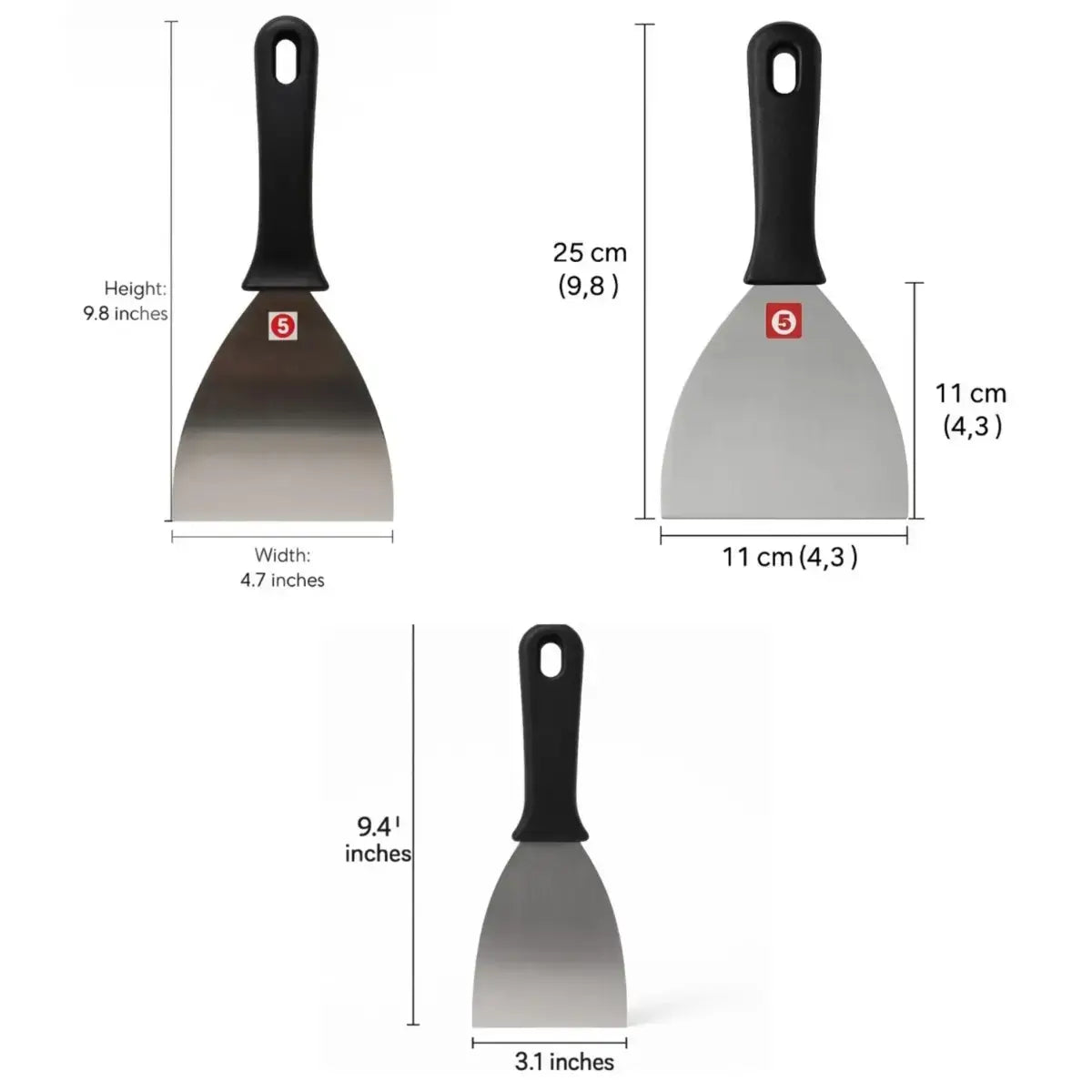 Dough Scraper With Black Handle – Model Number