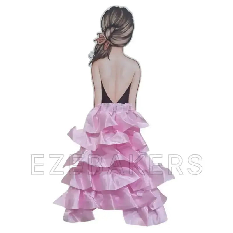 Multicolour Lady With Gown Cake Topper – Elegant Figurine For Themed Cakes | Tpr130