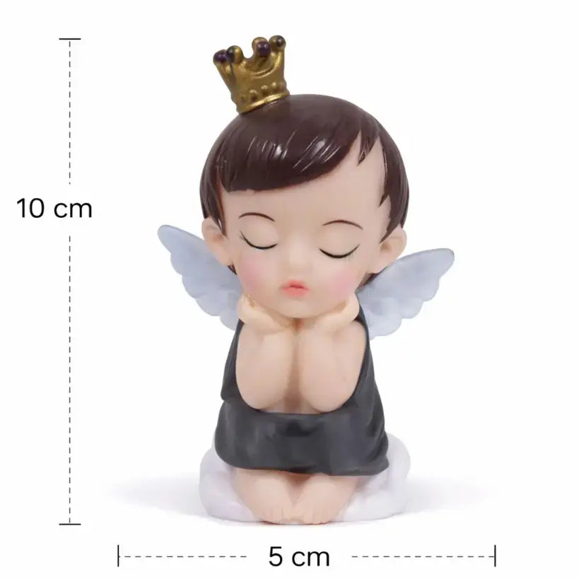 Matilda Angel Fairy Girl Cake Topper – Cute Crown Baby Decoration Rubber Material Ctt053