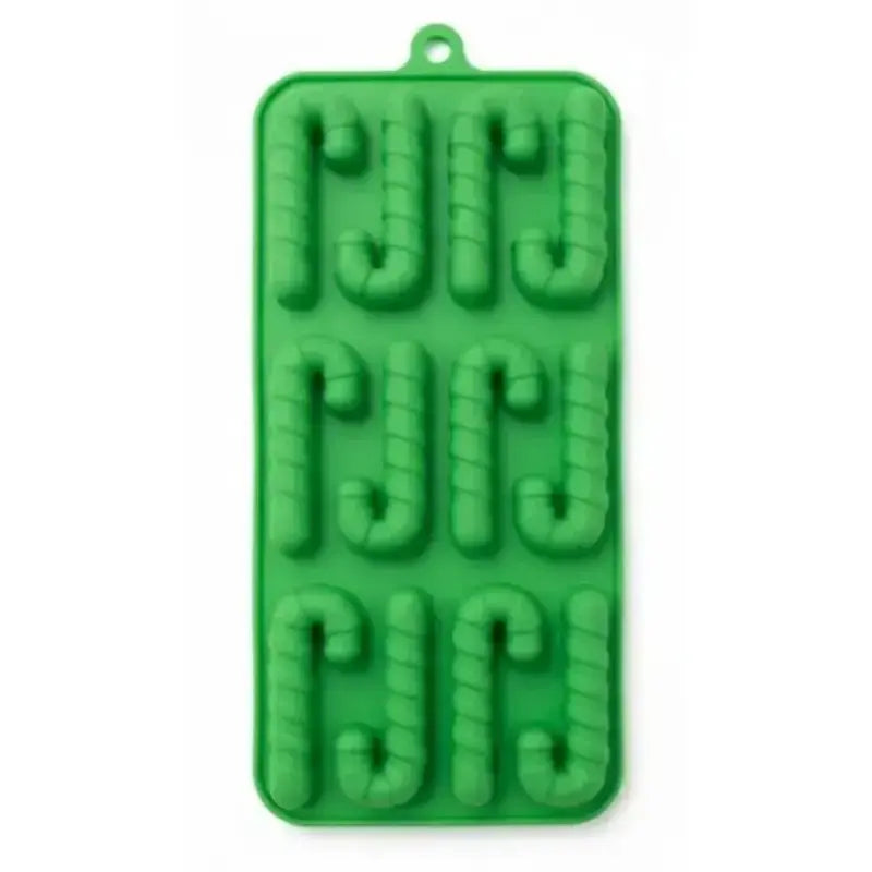 12 Cavity Mini Christmas Candy Cane Silicone Mold – Chocolate Candy Treats Cm236