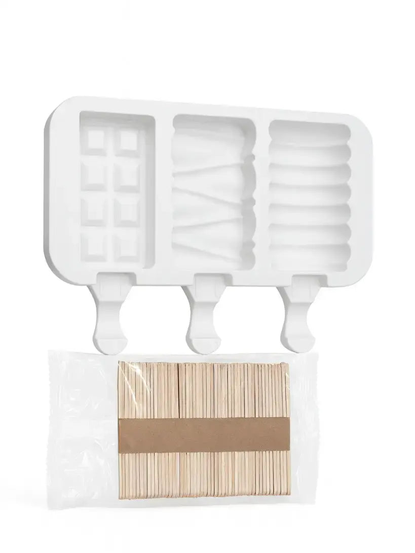 Silicone Ice Cream Popsicle Mold With Sticks – Rectangle Shape Cm216