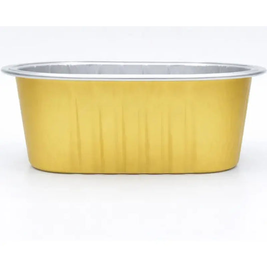 150Ml Square Foil Container With Lid 100 Pieces Pack – Golden Red Black Bake N Serve Cups Cl086