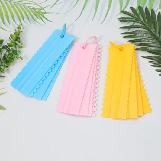 Plastic Long Cake Scraper Double-Sided 4 In 1 – Multi-Edge Smoother Tool | | Moq: 5 Pieces