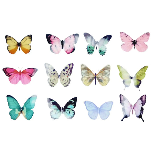 Multi Design Coloring Butterfly Cake Topper 12 Piece Packet Moq 10 Packets Tpr125