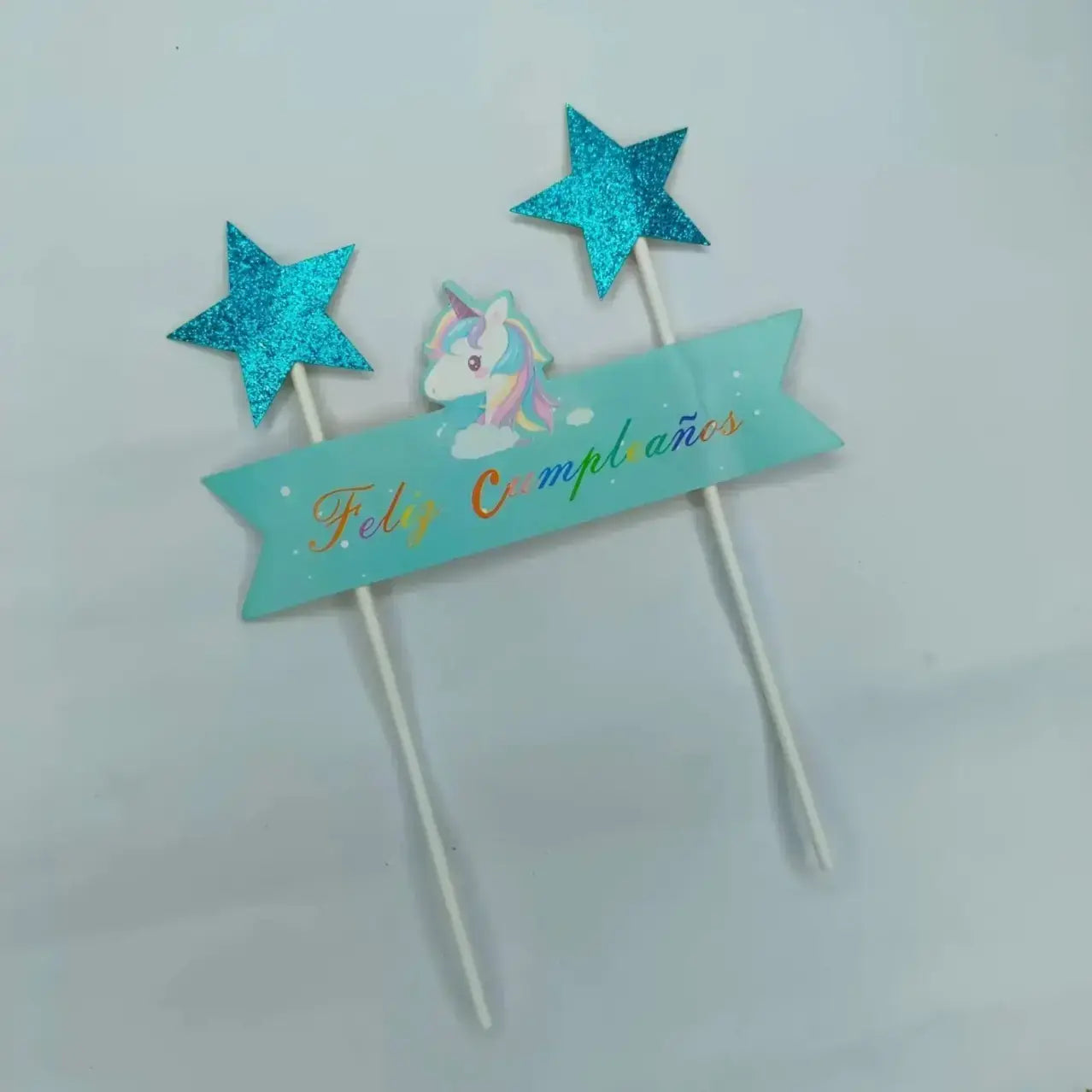 Multiple Design Feliz Cumpleaños Unicorn Rainbow Mermaid Giraffe Stars Cake Toppers Tpr091