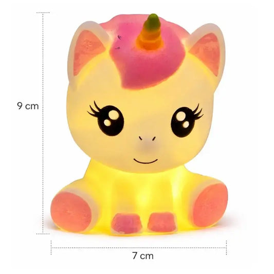 Cute Unicorn Led Cake Topper Light – Soft Heavy Rubber Glow Decoration Ctt074