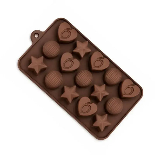 Cm250 Heart Star Round Silicone Chocolate Mold Tray – Candy Mold