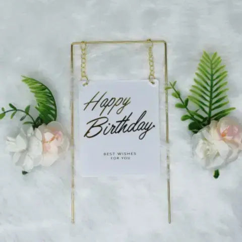 Rectangular Happy Birthday Cake Topper Tpr200