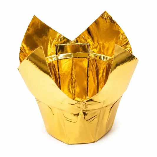 2603 18 Cl015 Premium Golden Tulip Paper Baking Cups – Pack Of 50 Ets