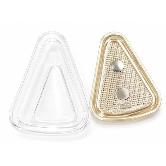 2603 52 Cl101 Triangle Dessert Container With Gold Lid – Pack Of 50