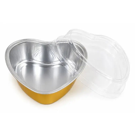 Heart Shape Foil Container With Lid 100Ml Premium – Pack Of 100 Disposable Dessert Cups Cl076 Ets