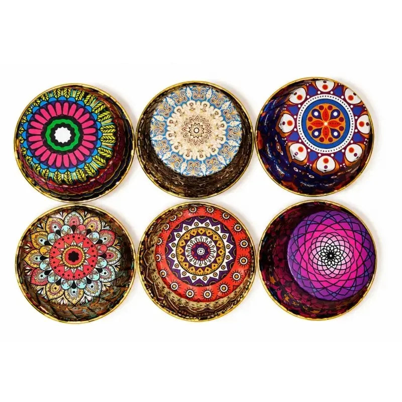 2603 14 Cl056 Premium Golden Inner Round Paper Baking Cups – Assorted Mandala Design Pack Of 50 Ets