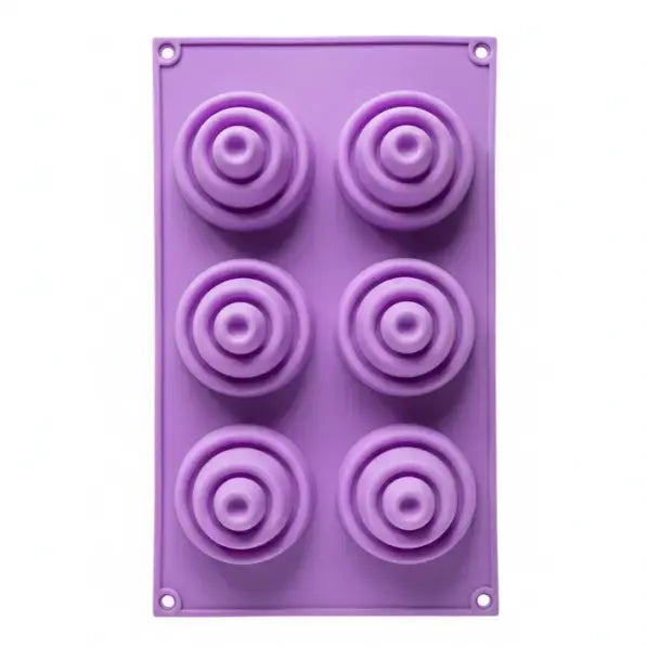Silicone Chocolate Mold – 6 Cavity Spiral Swirl Design Cm207