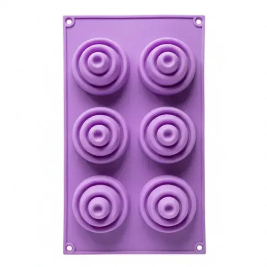 Silicone Chocolate Mold – 6 Cavity Spiral Swirl Design Cm207