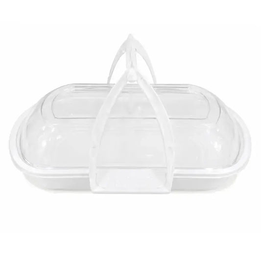 2603 47 Cl096 Plastic Dessert Container With Handle Dome Lid –