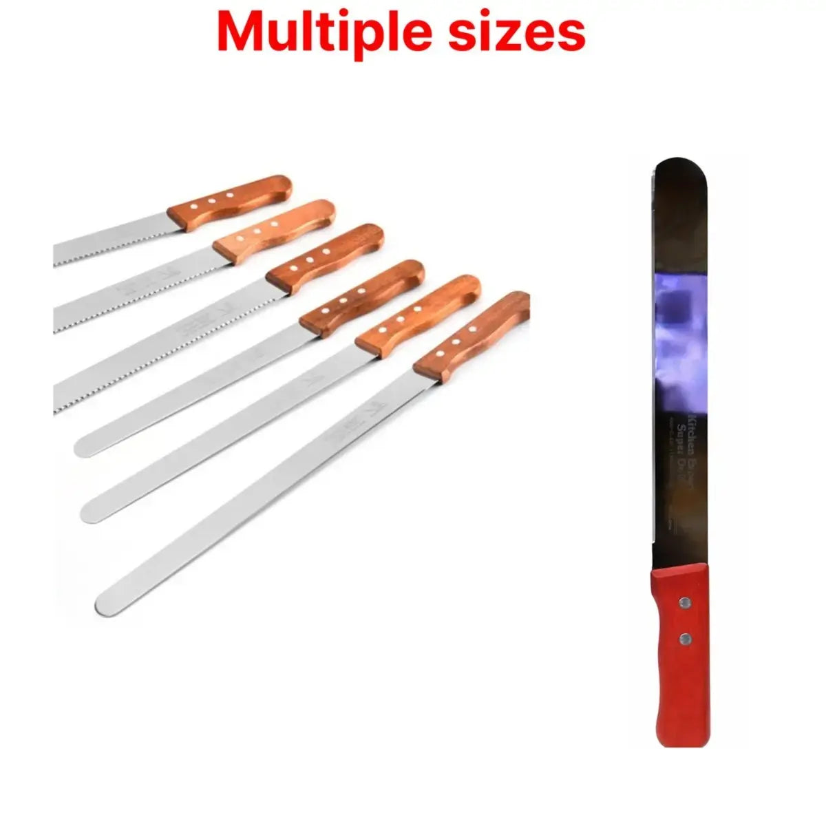 Multiple Sizes Wooden Handle Knife