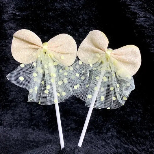 2 Piece Multicolour Ribbon Cake Topper Tpr092