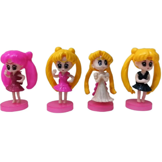4 In 1 Sailor Moon Cake Toy Topper Set – Anime Figurines For Themed Cakes Ctt041