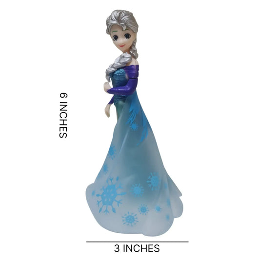 Elsa Cake Topper – Frozen Princess With Snowflake Gown Ctt042