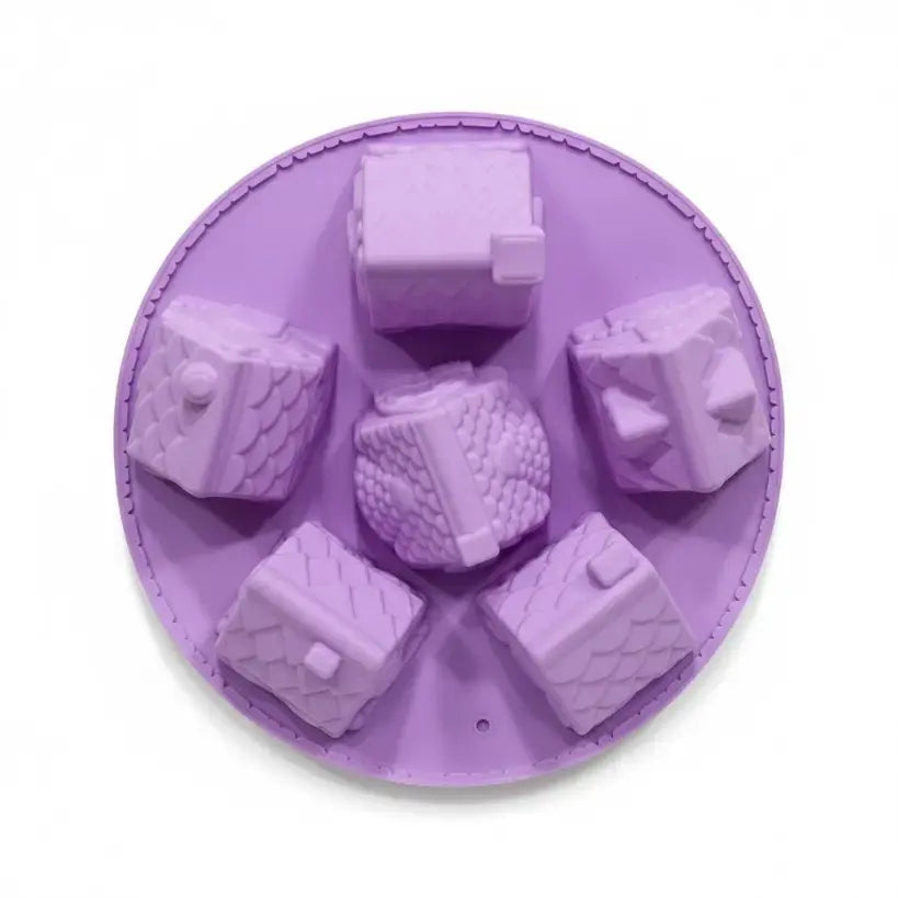 Mini Gingerbread House Silicone Mold – Cm234 6 Cavity Village Design
