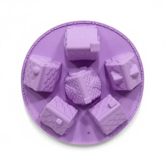Mini Gingerbread House Silicone Mold – Cm234 6 Cavity Village Design