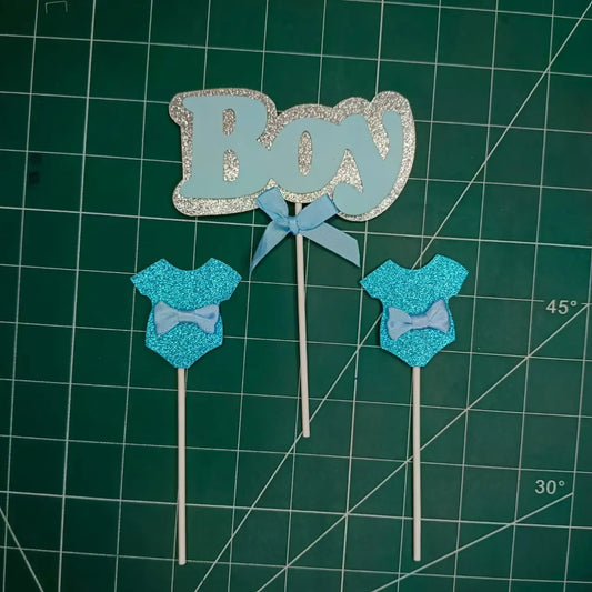 Baby Boy Shower Theme Decorating Cake Topper Tpr057