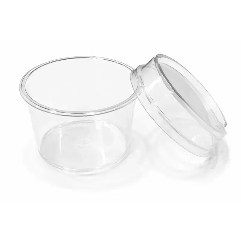2603 50 Cl099 250Ml Clear Round Plastic Container With Lid – Pack Of 50