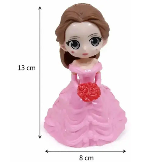 Princess Doll Cake Topper – Plastic Pink Dress Girl Decoration Ctt004B
