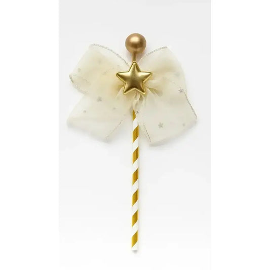Golden Purple Star Wand Cake Topper With Ribbon – Decorative Party Topper | Tpr204A Copy
