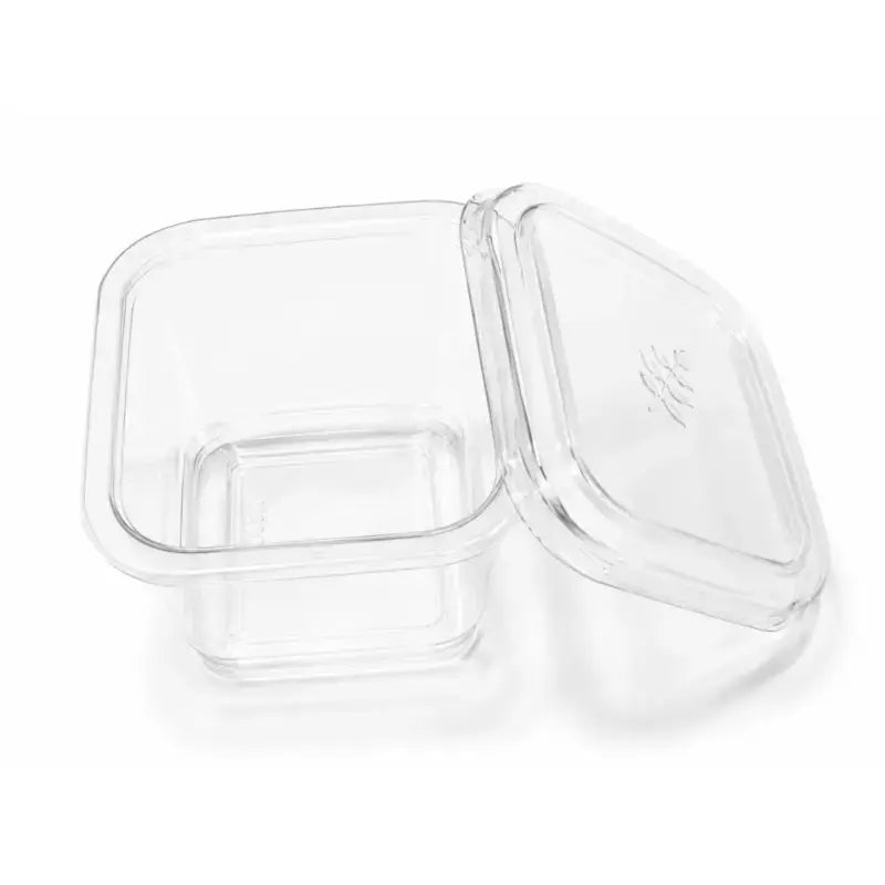 2603 49 Cl098 400Ml Clear Square Plastic Container With Lid – Pack Of 50