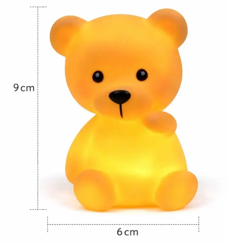 Cute Teddy Led Cake Topper Light – Golden Glow Bear Decoration Ctt065
