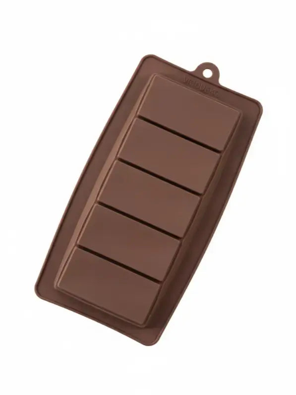 Silicone Chocolate Bar Mold – 5 Cavity Wide Rectangle Design Cm215