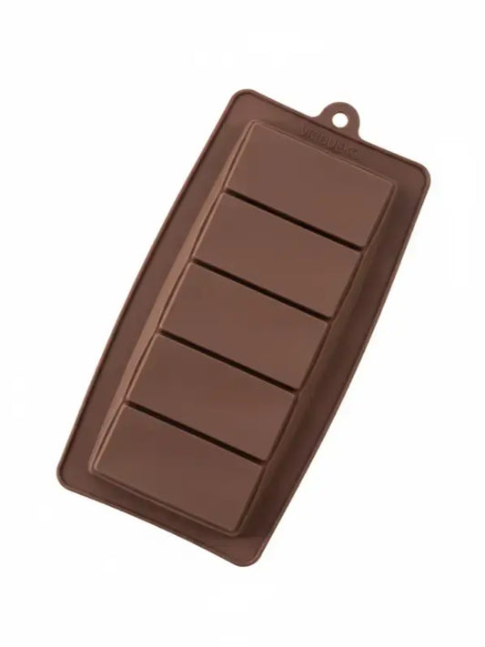 Silicone Chocolate Bar Mold – 5 Cavity Wide Rectangle Design Cm215